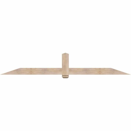 Ekena Millwork Eugene Smooth Timber Gable Bracket, Douglas Fir, 108"W x 18"H x 3 1/2"D x 5 1/2"F, 4/12 Pitch GBW108X18X0406EUG00SDF